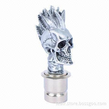 Car Shift/Gear Knob with Skull Design, Made of ABS + Aluminum Materials